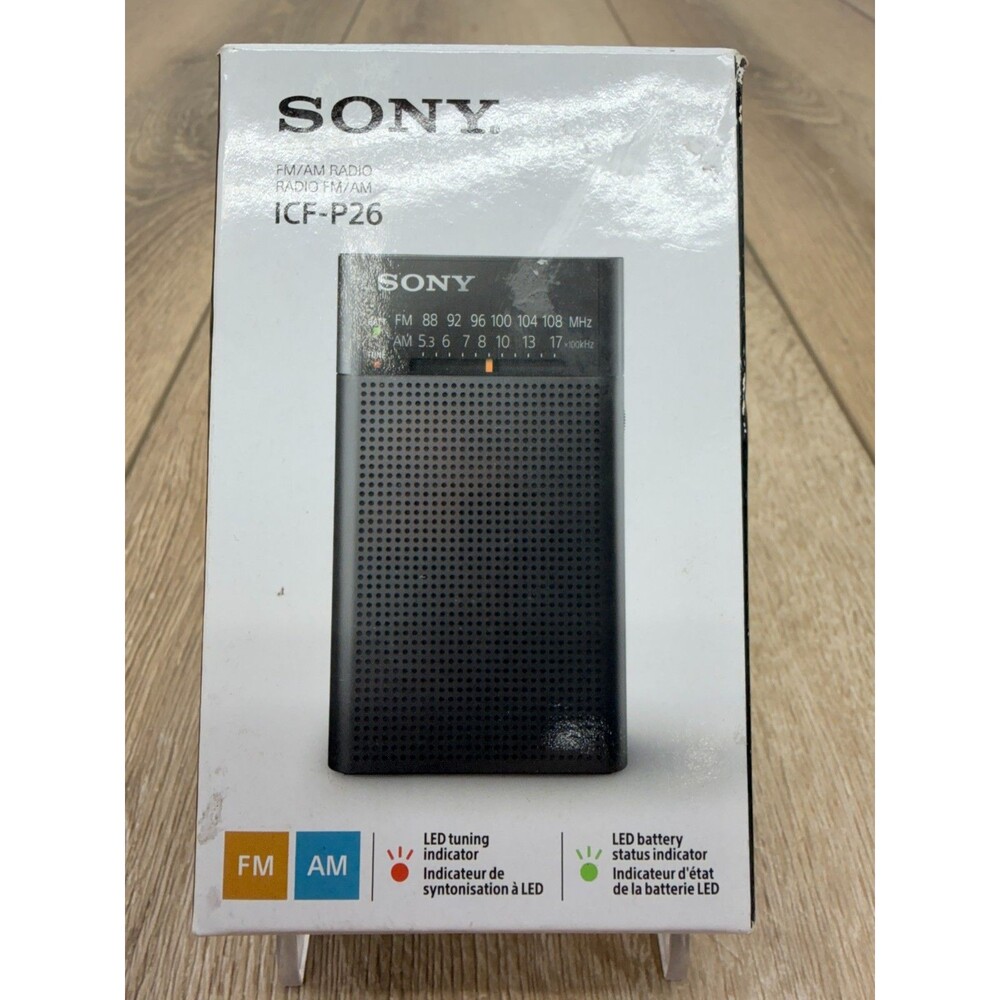 Sony ICFP26 Portable AM/FM Radio, Black Brand New In The Box